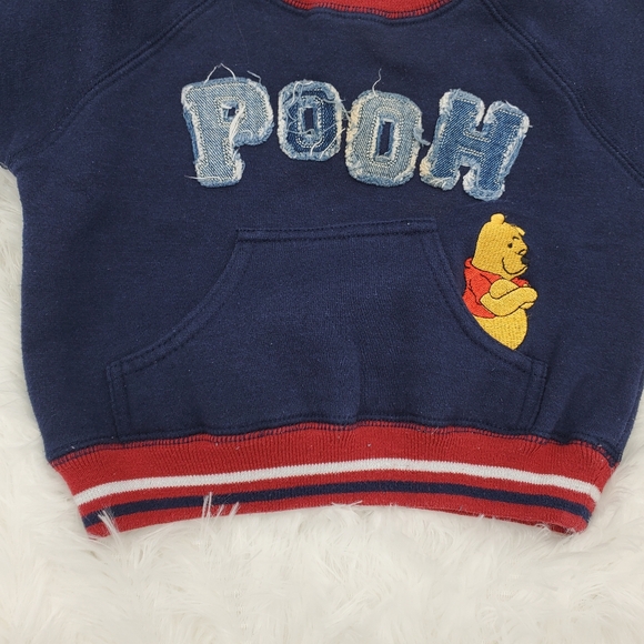 Vintage Disney Kids Navy Blue Pooh Sweatshirt With Pants 18 Months - Picture 7 of 11